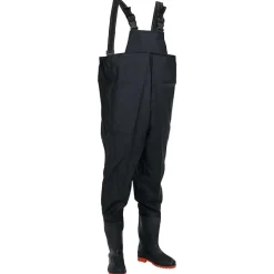 vidaXL Vadarbyxor med stövlar svart strl. 45