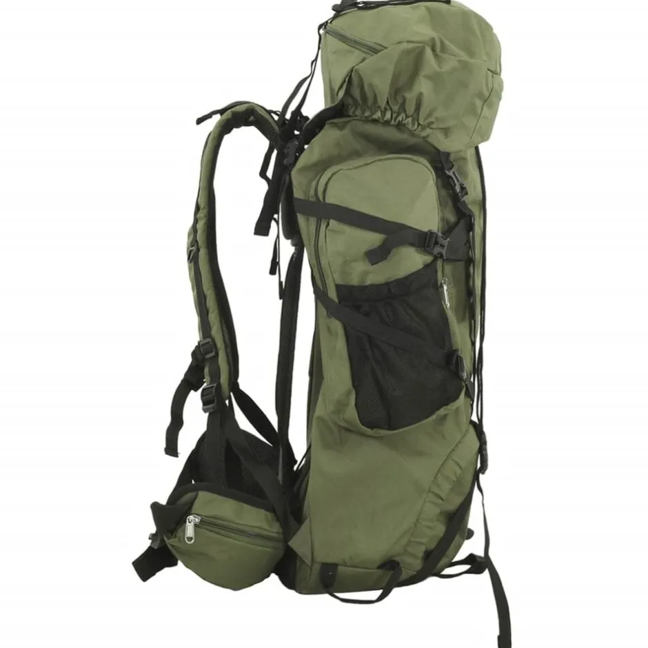 New vidaXL Vandringsryggsäck armé 60 L oxford-tyg Grön