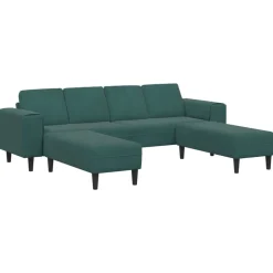 vidaXL Vardagsrumsoffa 3 pcs Mörkgrön 250 x 188 x 76 cm