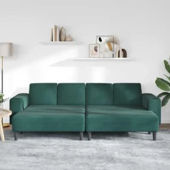 vidaXL Vardagsrumsoffa 3 pcs Mörkgrön 250 x 188 x 76 cm