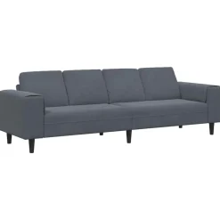 Best vidaXL Vardagsrumsoffa 250 x 77 x 76 cm Mörkgrå