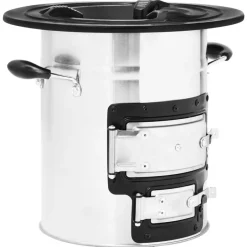 New vidaXL Vedeldad campingspis 51,5x35x30,5 cm rostfritt stål Silver