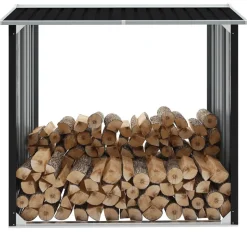 Clearance vidaXL Vedskjul galvaniserat stål 172x91x154 cm Antracit