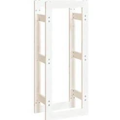 Discount vidaXL Vedställ honungsbrun 41x25x100 cm massiv furu Vit