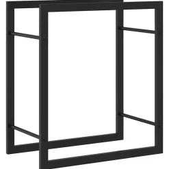vidaXL Vedställ matt svart 50x28x56 cm stål