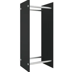 vidaXL Vedställ svart 40x35x100 cm härdat glas
