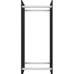 vidaXL Vedställ svart 40x35x100 cm härdat glas