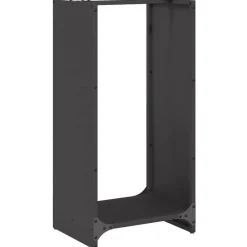vidaXL Vedställ svart 40x30x80 cm kallvalsat stål