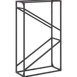 Outlet vidaXL Vedställ 60x25x100 cm kallvalsat stål Svart