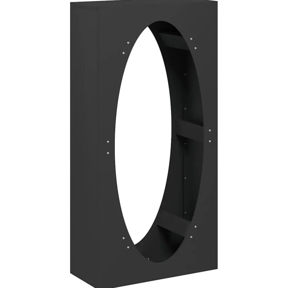Outlet vidaXL Vedställ 50x23x100 cm kallvalsat stål Svart