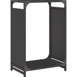 vidaXL Vedställ svart 44x28x65 cm kallvalsat stål