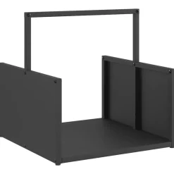 vidaXL Vedställ svart 40x40x40 cm kallvalsat stål