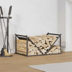 Online vidaXL Vedställ 70x43x34,5 cm kallvalsat stål Svart