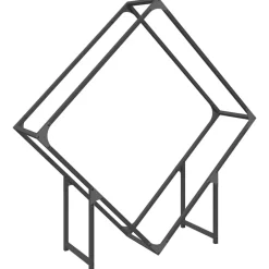 vidaXL Vedställ 100x25x100 cm kallvalsat stål Svart