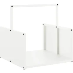 vidaXL Vedställ vit 40x40x40 cm kallvalsat stål