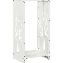 vidaXL Vedställ vit 40x30x80 cm kallvalsat stål