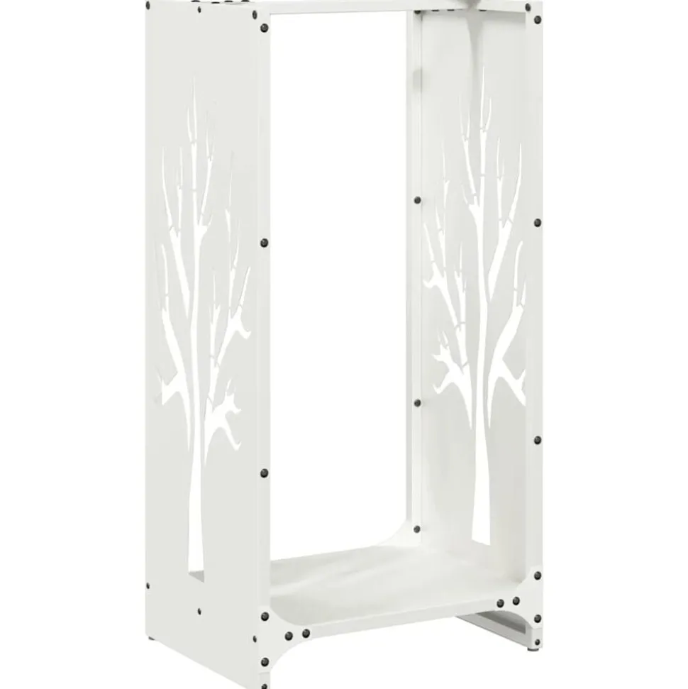vidaXL Vedställ vit 40x30x80 cm kallvalsat stål