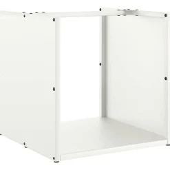 vidaXL Vedställ vit 40x40x40 cm kallvalsat stål
