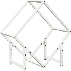 vidaXL Vedställ vit 50x25x50 cm kallvalsat stål