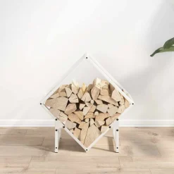 vidaXL Vedställ vit 50x25x50 cm kallvalsat stål