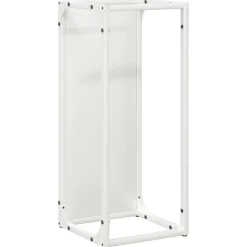 vidaXL Vedställ vit 25x25x60 cm kallvalsat stål