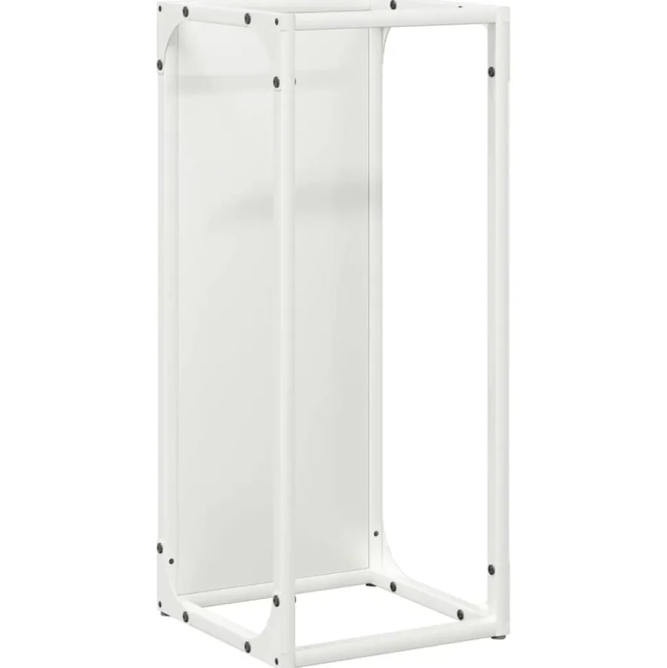 vidaXL Vedställ vit 25x25x60 cm kallvalsat stål