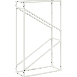 vidaXL Vedställ vit 60x25x100 cm kallvalsat stål