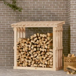 vidaXL Vedställ 108x64,5x109 cm massiv furu
