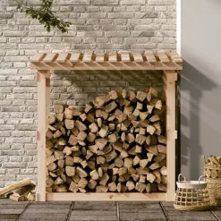 vidaXL Vedställ 108x64,5x109 cm massiv furu