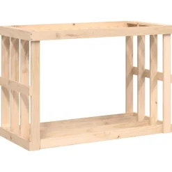 Outlet vidaXL Vedställ 108x52x74 cm massiv furu Naturfärg