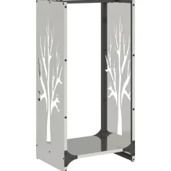 Hot vidaXL Vedställ 40x30x80 cm Rostfritt stål
