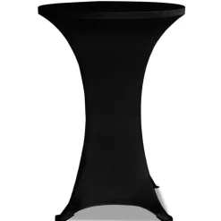vidaXL Överdrag till ståbord 2 st Ø 60 cm stretch svart