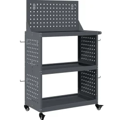 Outlet vidaXL Verktygsvagn med hjul 65 x 35 x 111 cm Kallvalsat stål Antracit