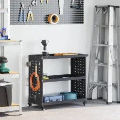 Sale vidaXL Verktygsvagn med hylla 75 x 35 x 73 cm Kallvalsat stål Antracit