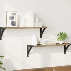 Discount vidaXL Vägg hyllor 2 pcs 60 x 15 x 15,5 cm Konstruerat trä artisan ek