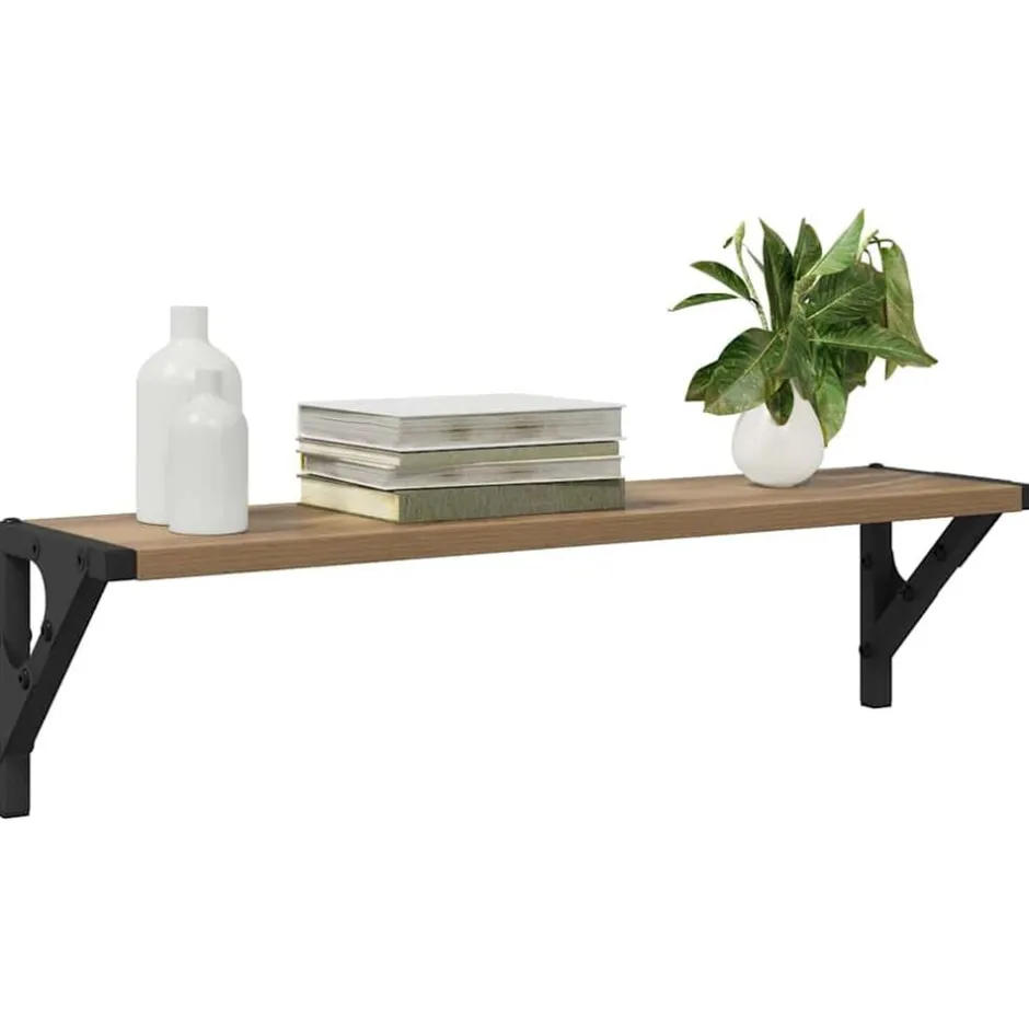 Discount vidaXL Vägg hyllor 2 pcs 60 x 15 x 15,5 cm Konstruerat trä artisan ek