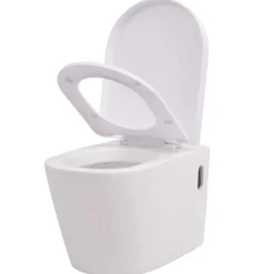 Clearance vidaXL Vägghängd toalett med dold cistern keramik Vit