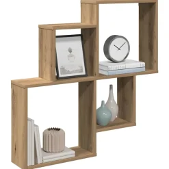 Discount vidaXL Vägghylla 80x15x78,5 cm konstruerat trä artisan ek