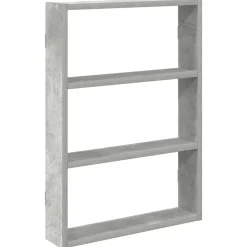Best vidaXL Vägghylla 43x9x60 cm konstruerat trä Betonggrå