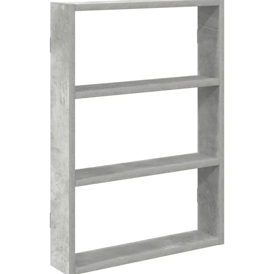 Best vidaXL Vägghylla 43x9x60 cm konstruerat trä Betonggrå