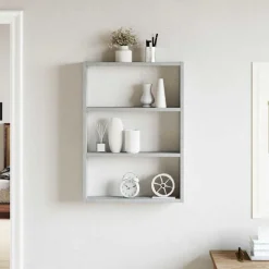 Best vidaXL Vägghylla 43x9x60 cm konstruerat trä Betonggrå