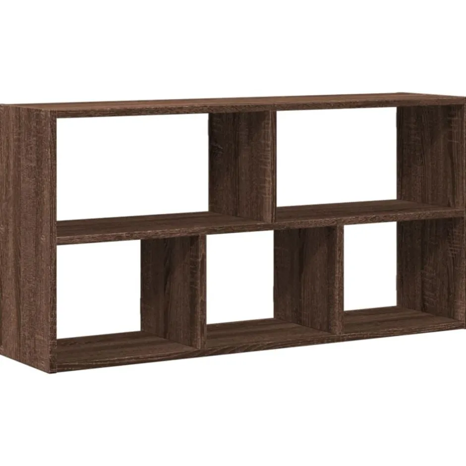 New vidaXL Vägghylla 100x25x50 cm konstruerat trä brun ek