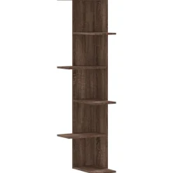 Hot vidaXL Vägghylla hörn 36,5x36,5x140 cm konstruerat trä brun ek