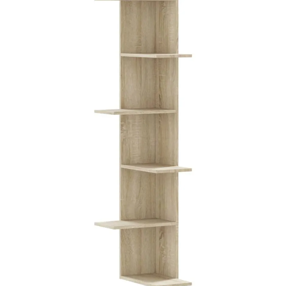 Outlet vidaXL Vägghylla hörn sonoma-ek 36,5x36,5x140 cm konstruerat trä Sonoma ek