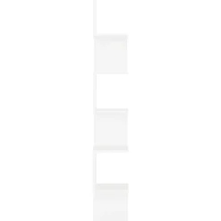 vidaXL Vägghylla hörn vit 20x20x127,5 cm konstruerat trä