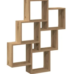 vidaXL Vägghylla kubformad artisan ek 78x15x93 cm konstruerat trä