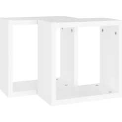 Discount vidaXL Vägghylla kubformad 2 st 30x15x30 Vit
