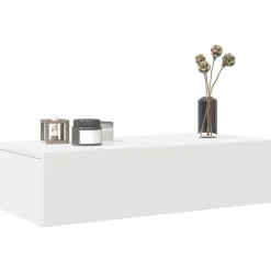vidaXL Vägghylla med lådor vit 60x26,5x15 cm konstruerat trä