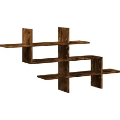 Discount vidaXL Vägghylla 124,5x18x60,5 cm konstruerat trä Rökfärgad ek