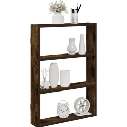 vidaXL Vägghylla rökfärgad ek 43x9x60 cm konstruerat trä